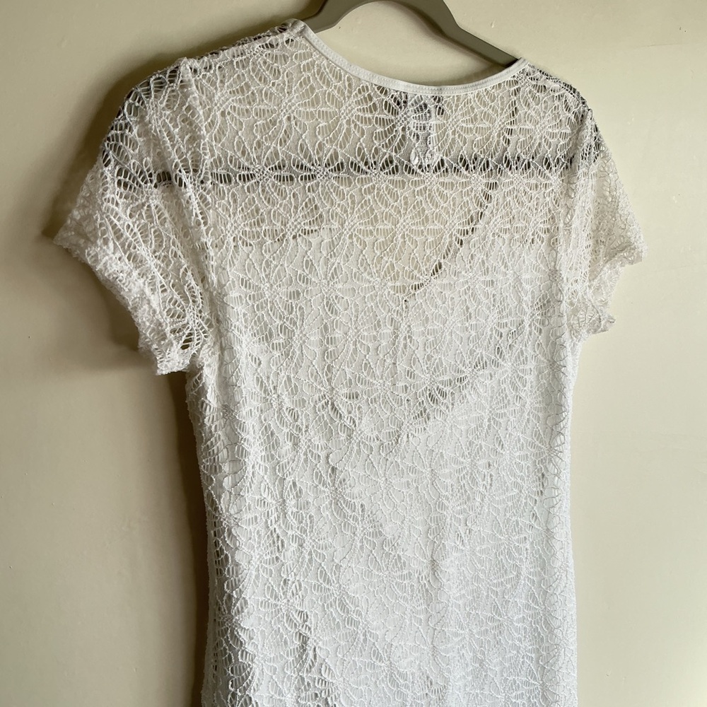 White Lace Maxi Dress Tommy Bahama Women’s M Elegant Beach Resort Romantic Boho - Picture 9 of 10